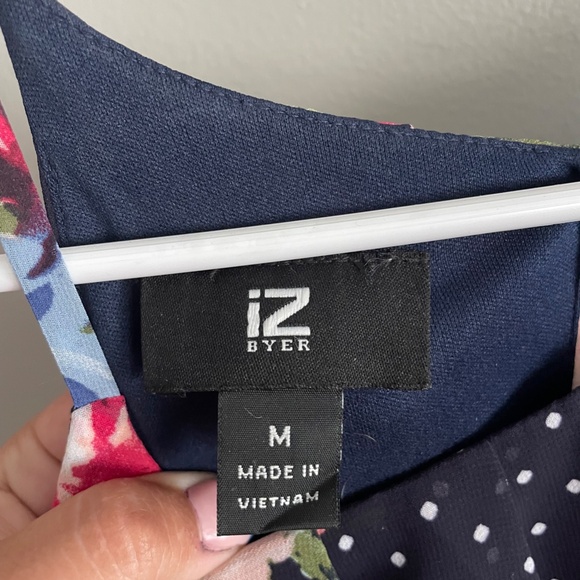 Juniors IZ Byer Size M Floral Halter Skater Dress - Picture 4 of 4